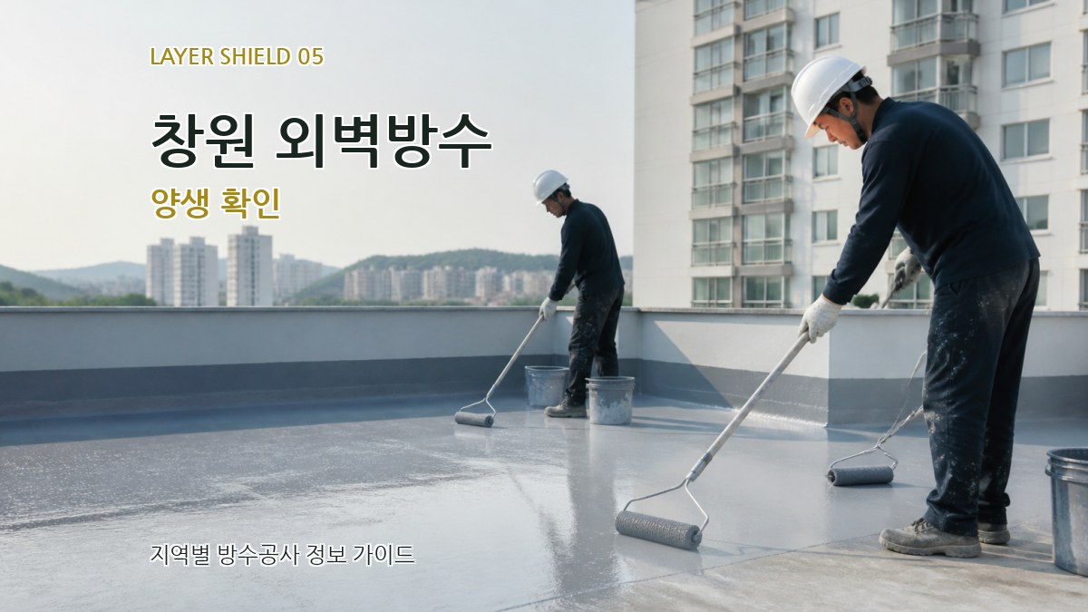 창원 외벽방수 양생 확인