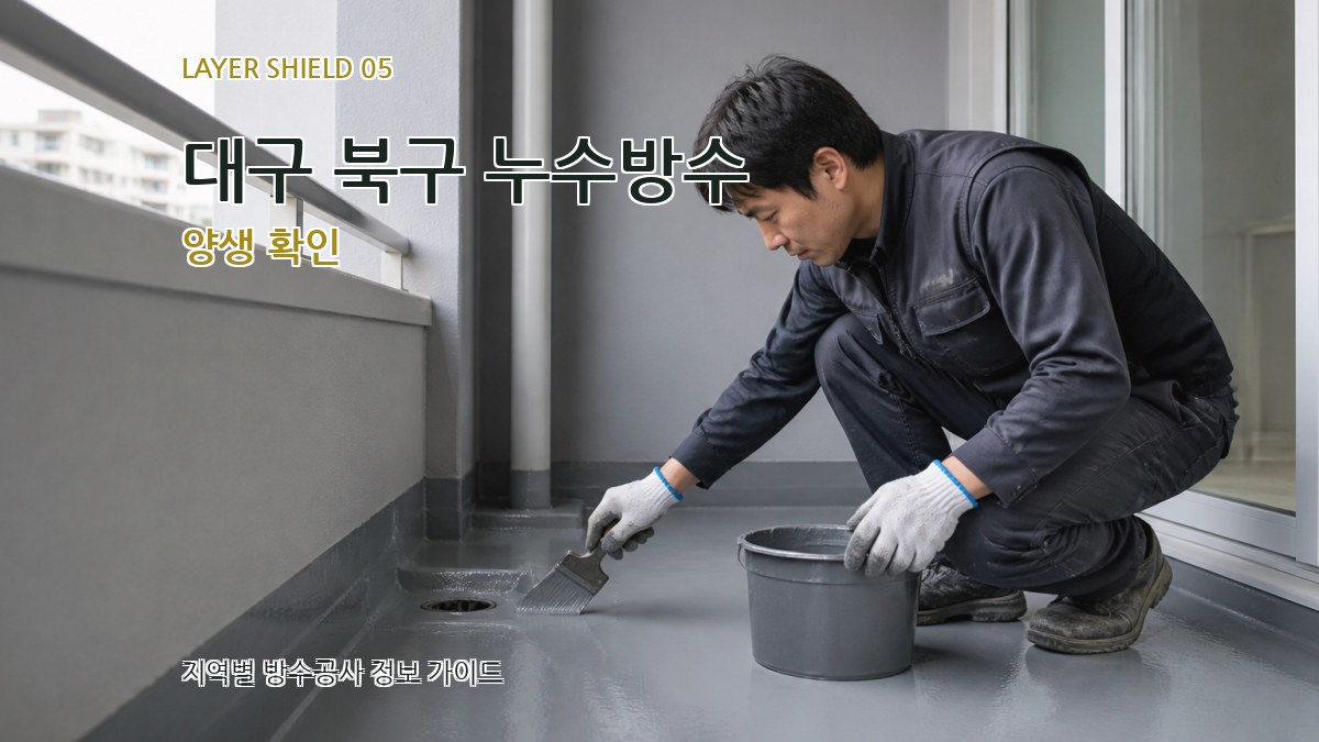 대구 북구 누수방수 양생 확인
