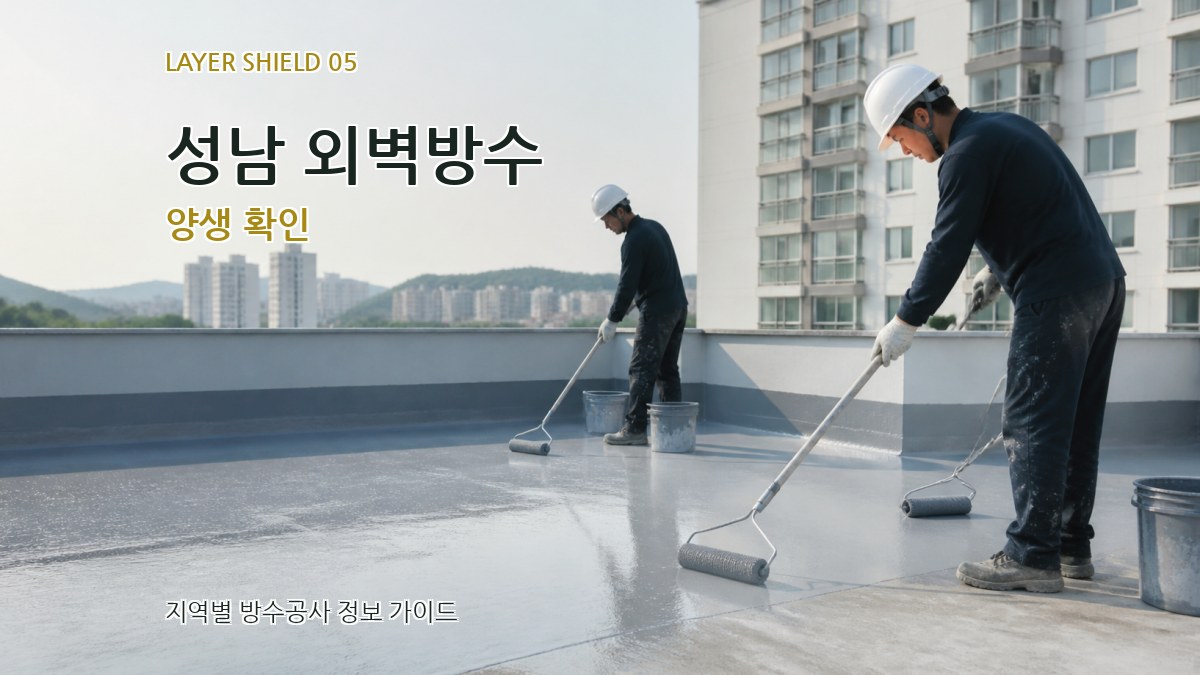 성남 외벽방수 양생 확인