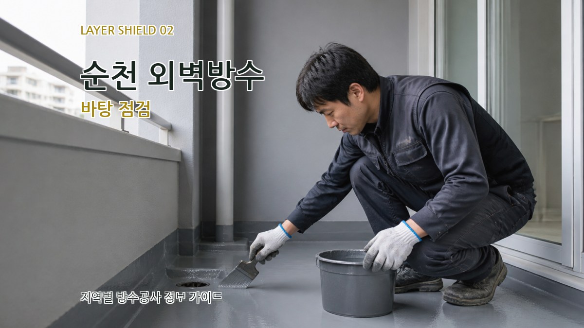 순천 외벽방수 바탕 점검