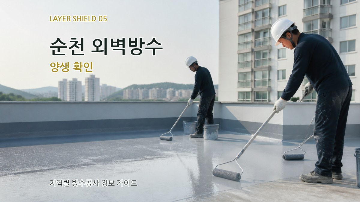 순천 외벽방수 양생 확인