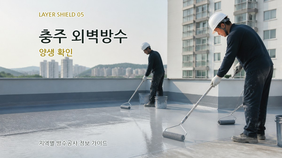 충주 외벽방수 양생 확인