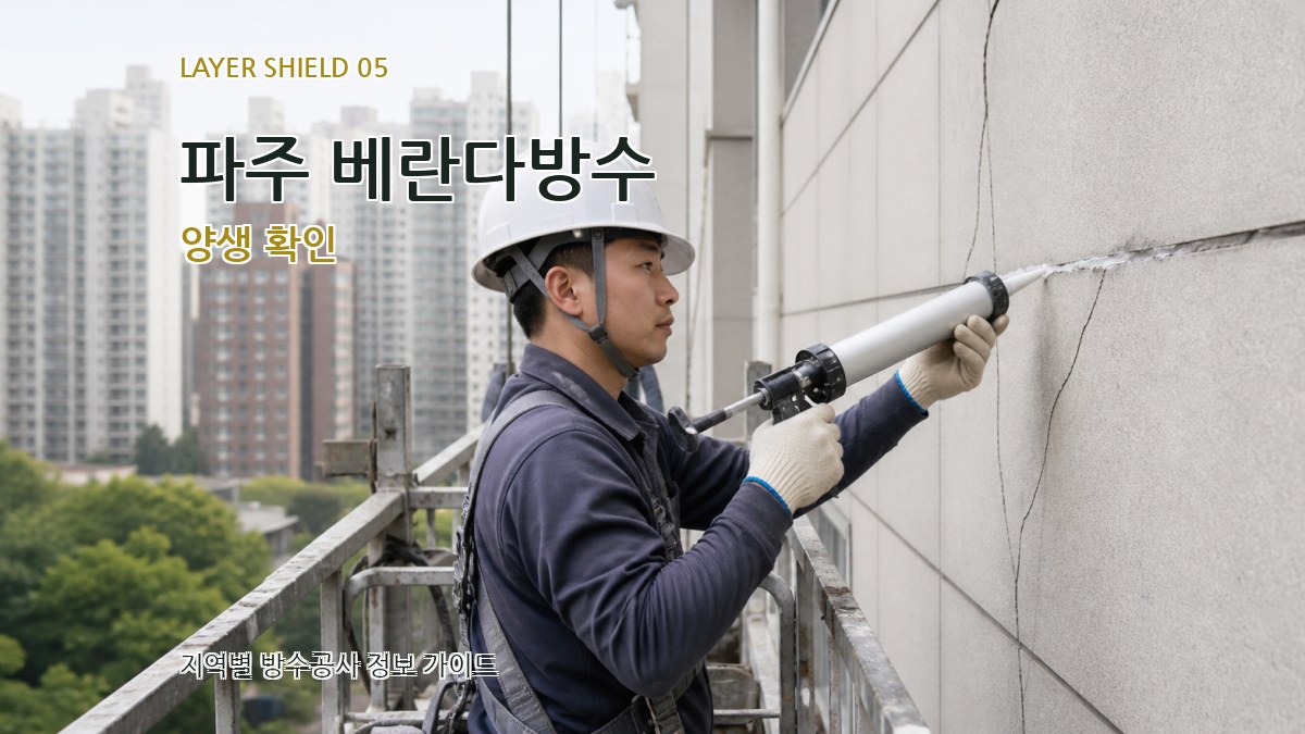 파주 베란다방수 양생 확인