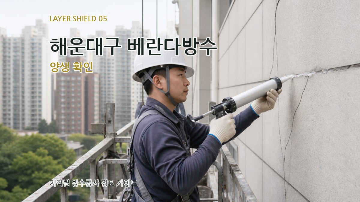 해운대구 베란다방수 양생 확인