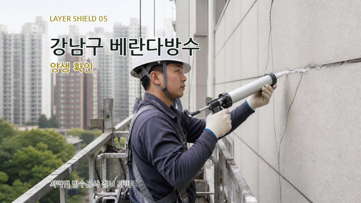 강남구 베란다방수 양생 확인