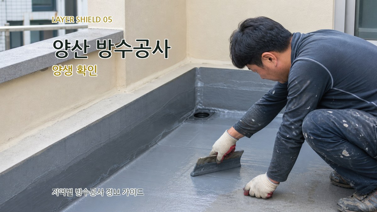 양산 방수공사 양생 확인