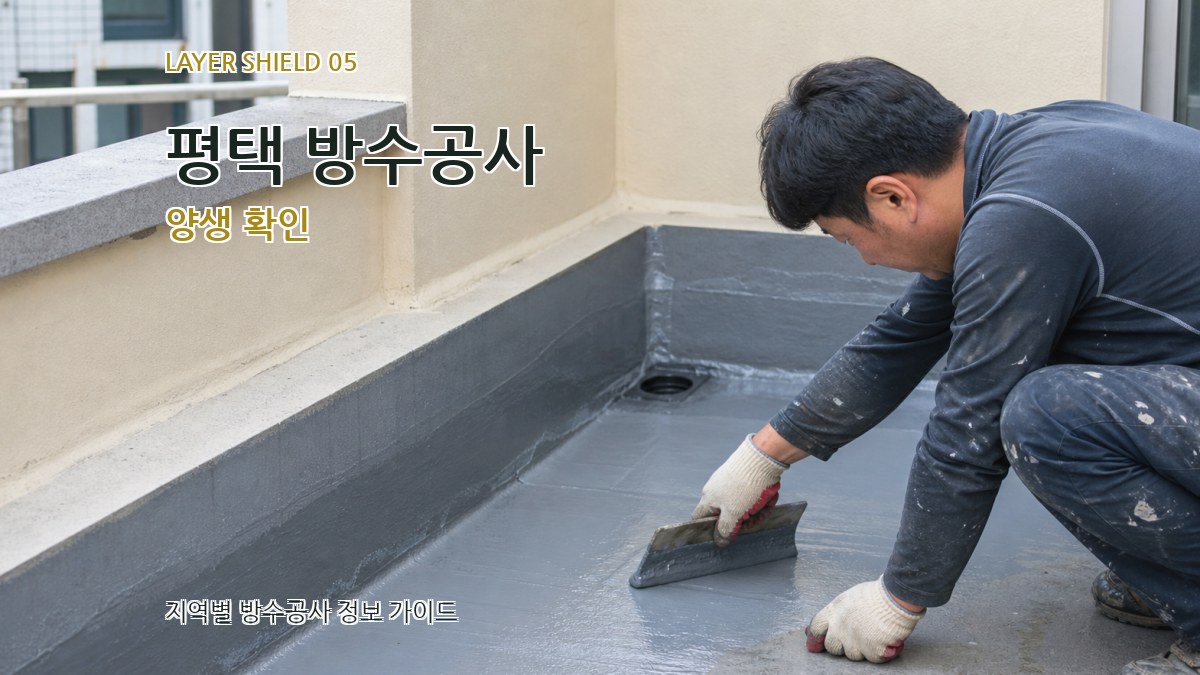 평택 방수공사 양생 확인