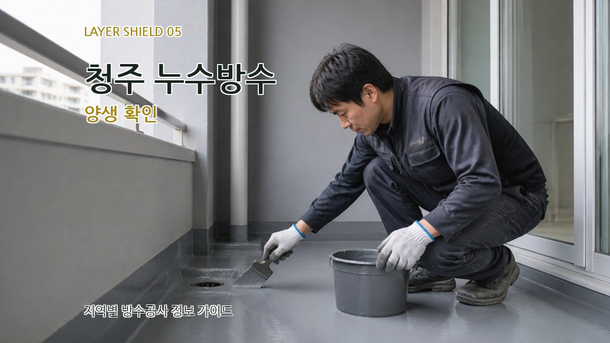 청주 누수방수 양생 확인