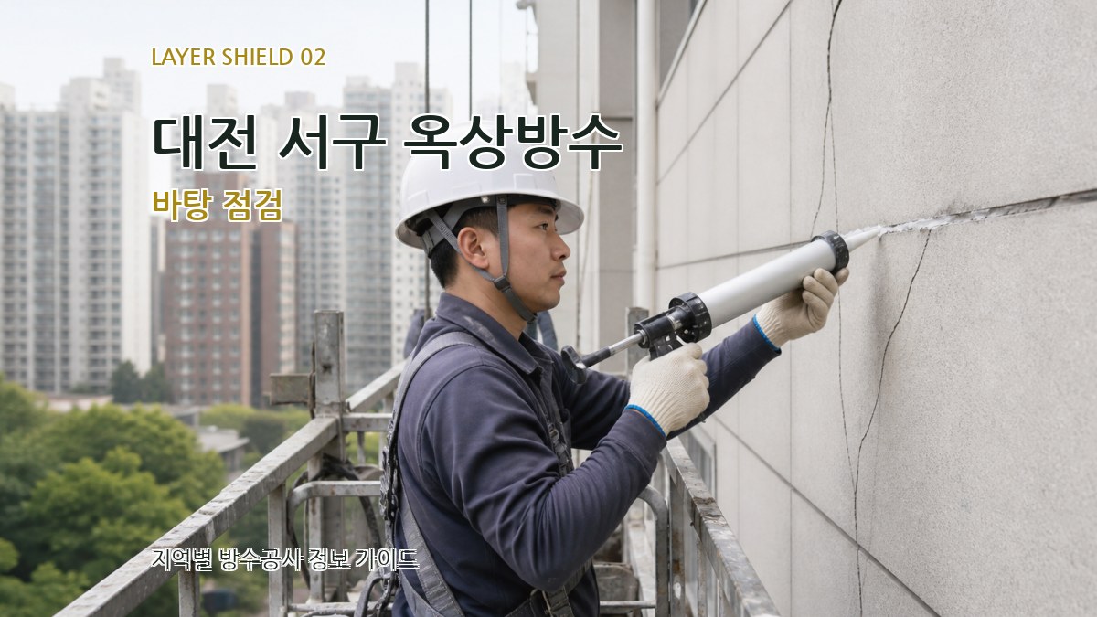 대전 서구 옥상방수 바탕 점검
