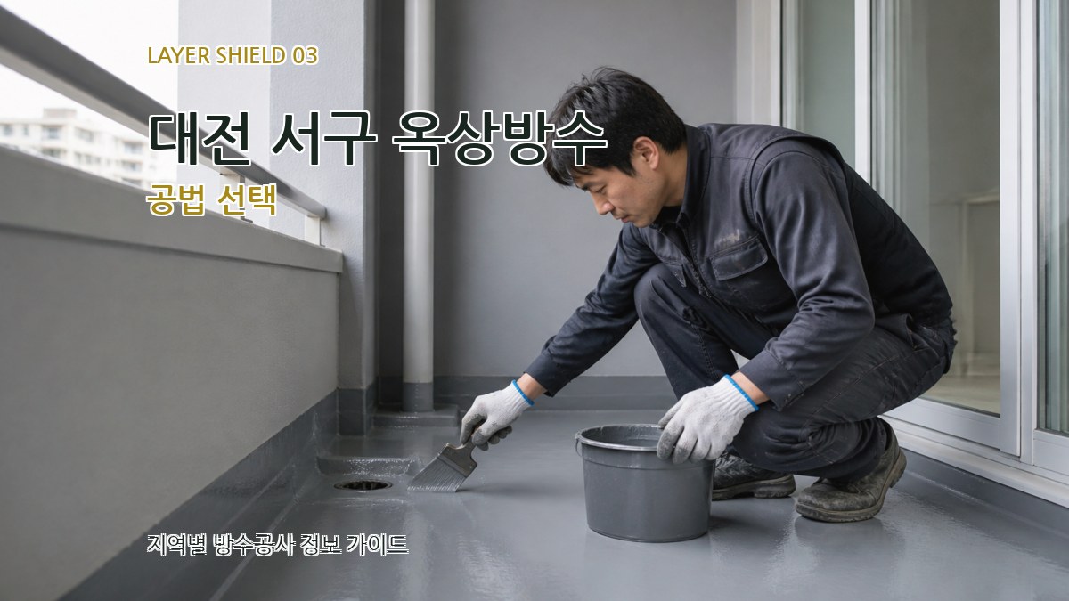 대전 서구 옥상방수 공법 선택