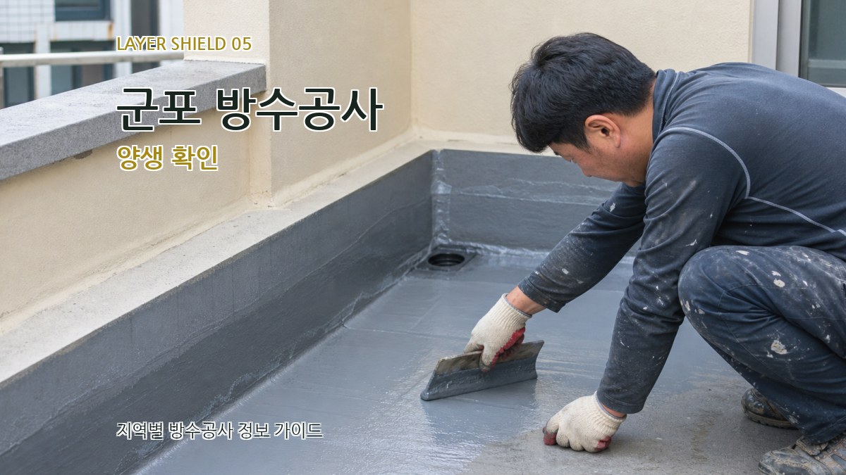 군포 방수공사 양생 확인