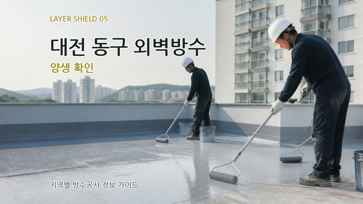 대전 동구 외벽방수 양생 확인