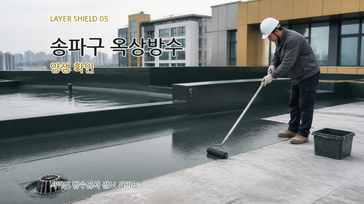 송파구 옥상방수 양생 확인