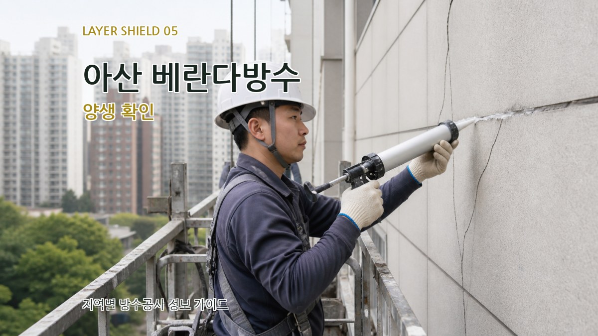 아산 베란다방수 양생 확인