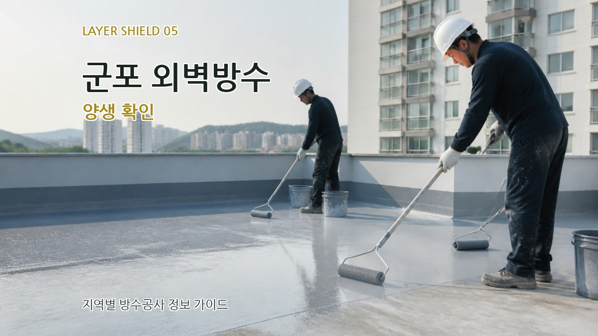 군포 외벽방수 양생 확인
