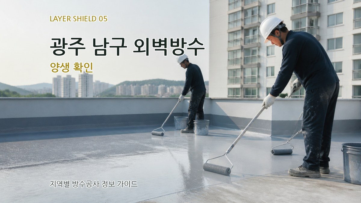 광주 남구 외벽방수 양생 확인