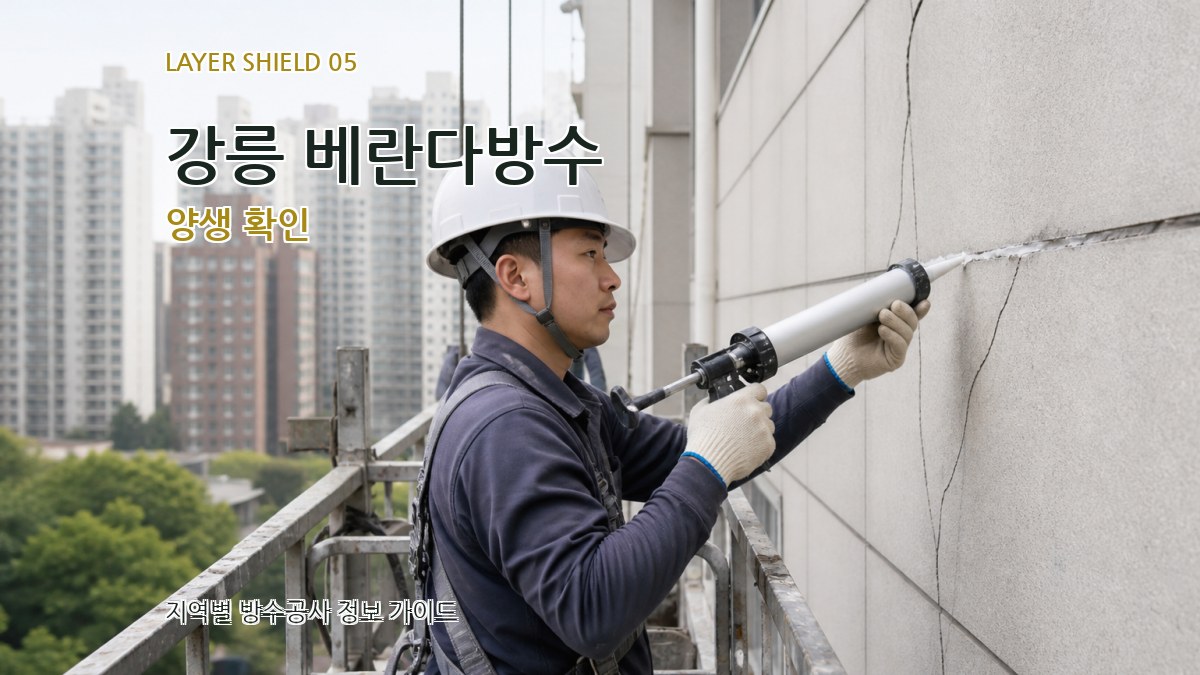 강릉 베란다방수 양생 확인