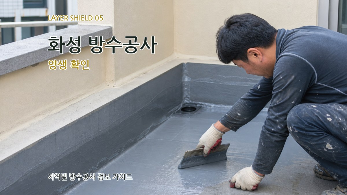 화성 방수공사 양생 확인