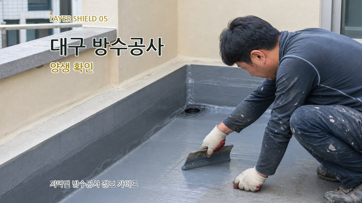 대구 방수공사 양생 확인