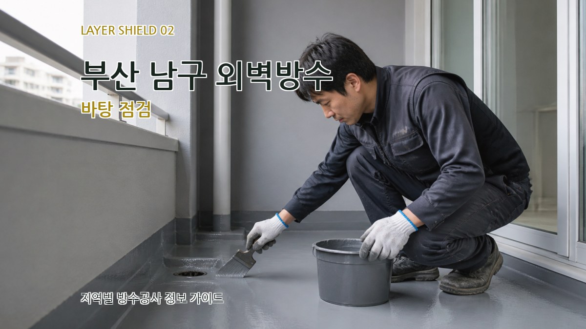 부산 남구 외벽방수 바탕 점검