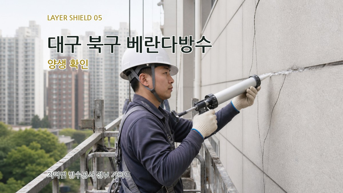 대구 북구 베란다방수 양생 확인
