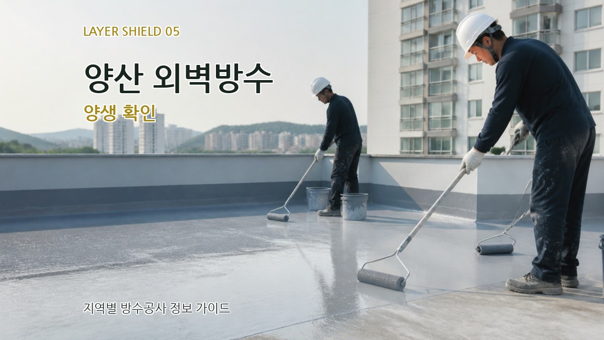 양산 외벽방수 양생 확인