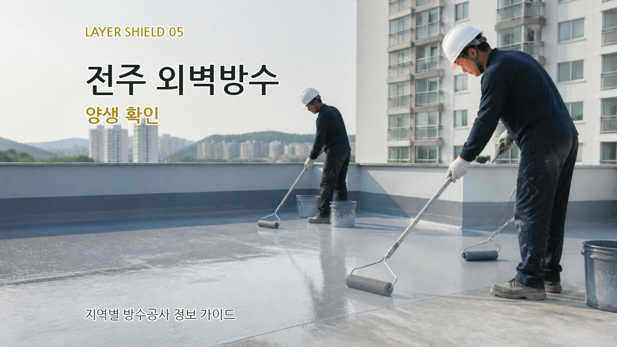전주 외벽방수 양생 확인