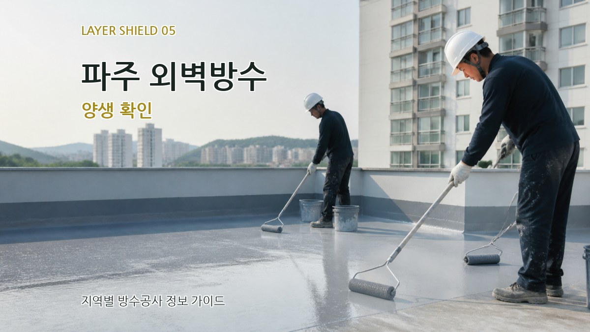 파주 외벽방수 양생 확인
