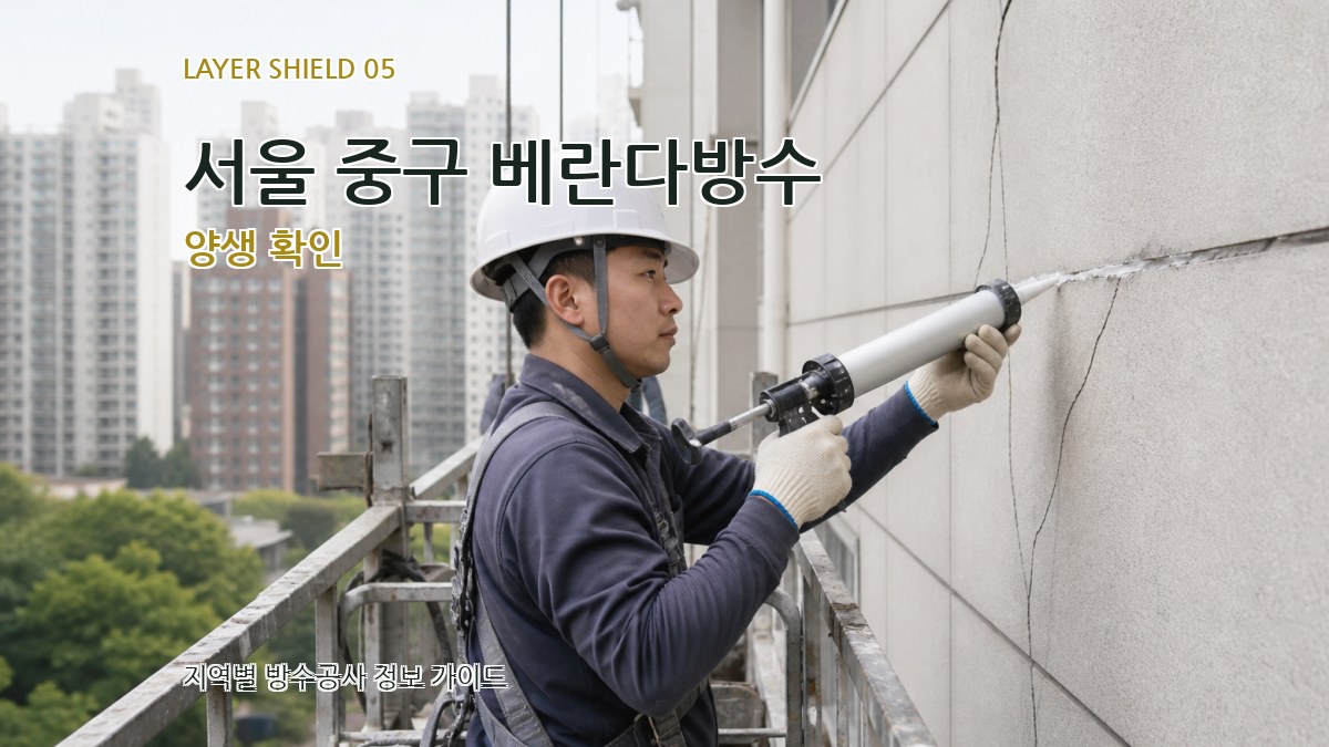 서울 중구 베란다방수 양생 확인