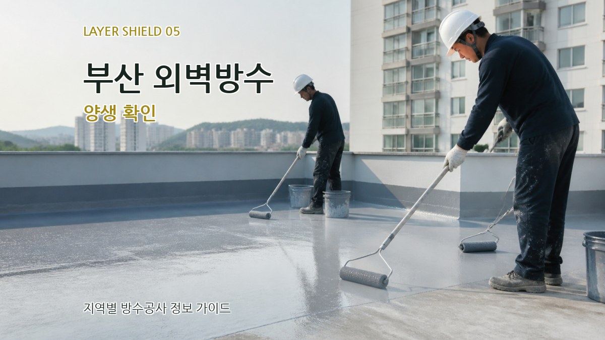 부산 외벽방수 양생 확인