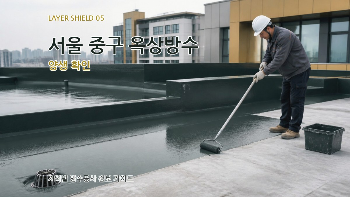 서울 중구 옥상방수 양생 확인