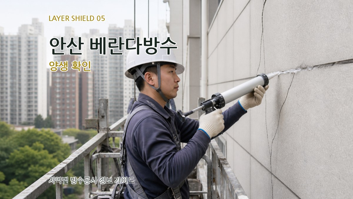 안산 베란다방수 양생 확인