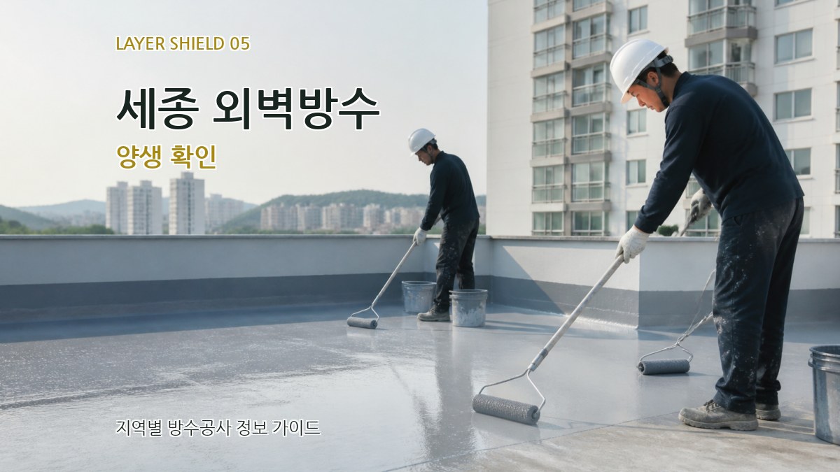 세종 외벽방수 양생 확인