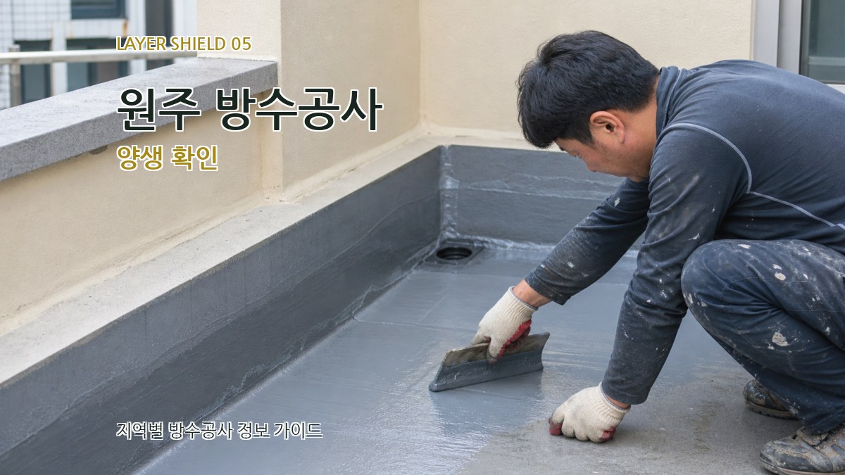 원주 방수공사 양생 확인