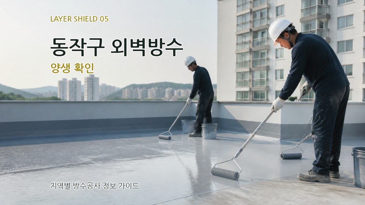 동작구 외벽방수 양생 확인